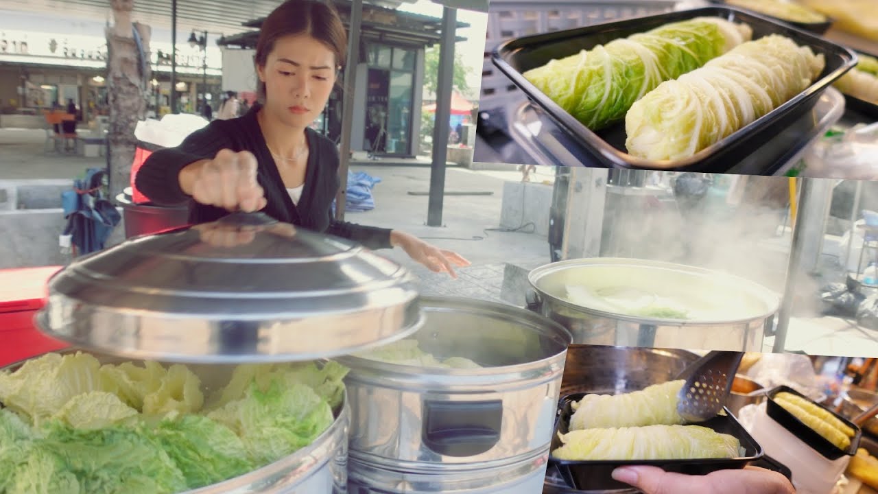 ขายอย่างเดียวเลี้ยงได้ทั้งครอบครัว สุกี้โรลน้ำจิ้มพริกกระเหรี่ยงรสเด็ด ขายดีตลาดแตก