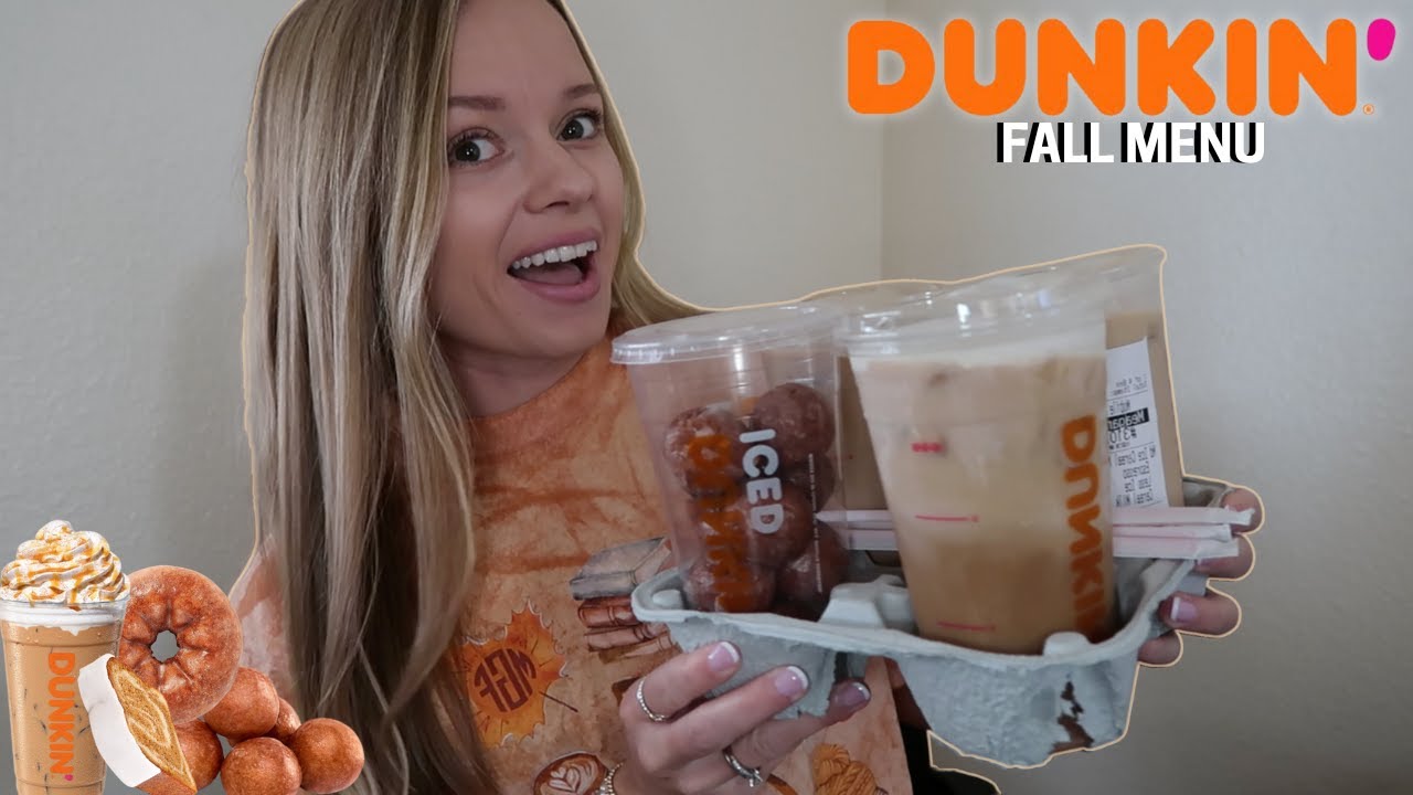 Dunkin' Donuts Fall Menu review Iced Pumpkin Loaf, Ceral Milk Latte, Pumpkin Donut, Pumpkin