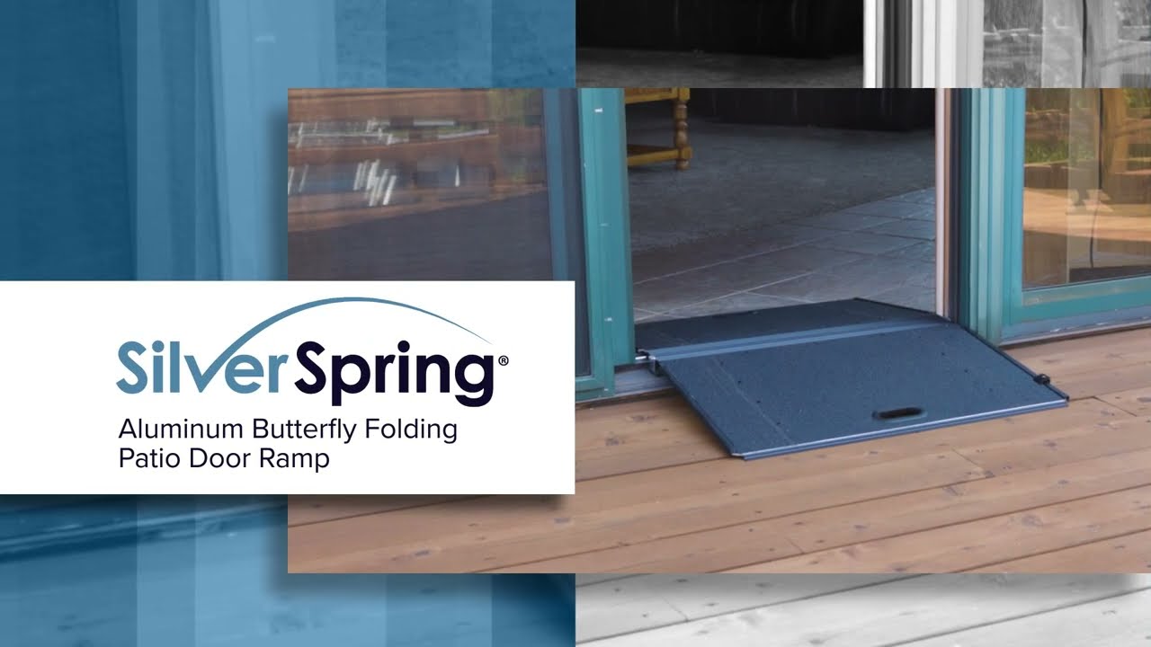 Silver Spring Aluminum Butterfly Folding Patio Door Ramp with Carrying Bag