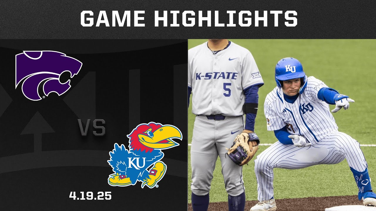 Kansas State vs. Kansas (4.19.25) Game #1 Highlights | 2025 Big 12 Baseball