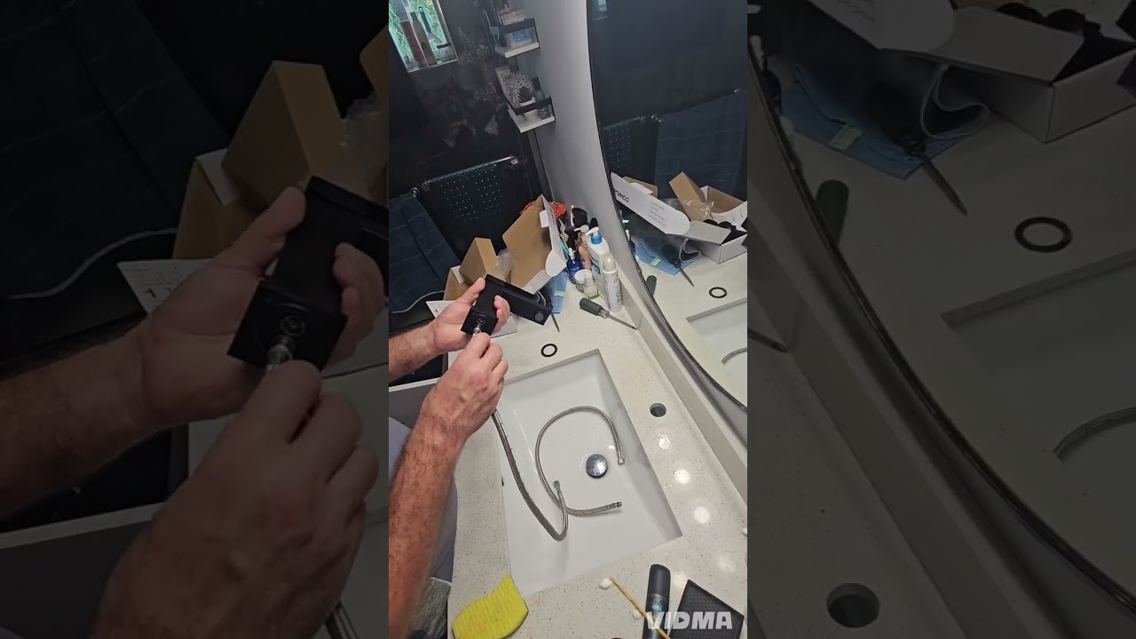 Cómo cambiar una llave de lavamanos y un drenaje. #plumbing #sink #plomeria 