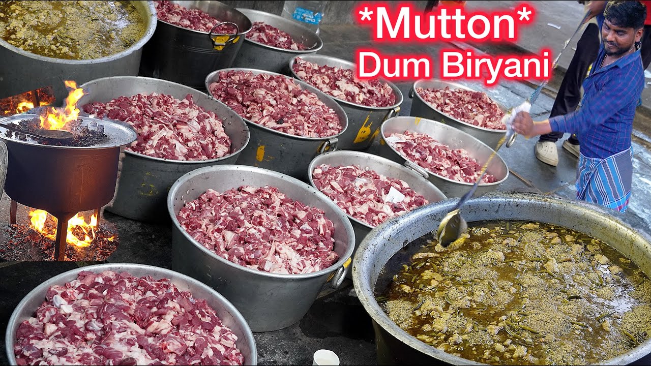 BADOOTA MUTTON DUM BIRYANI FOR 2500 PEOPLE | Mutton Dum Biryani Biggest Quantity | #muralijothe