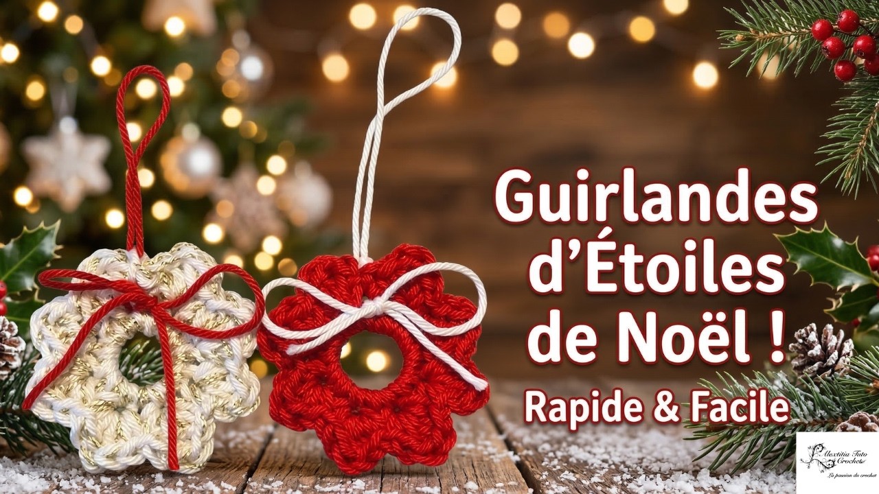 Guirlande de Noël au crochet @Alextitia Tuto Crochet