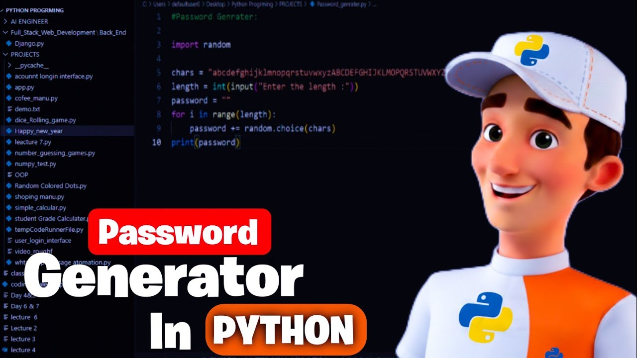 Password 🔑 Generator In Python | For Beginners|ihcode 