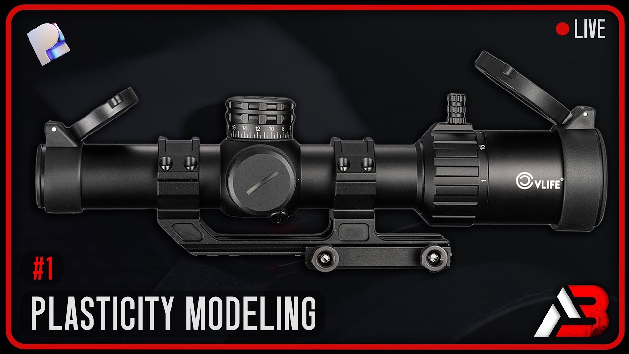 3D Modeling a Rifle Scope in Plasticity Live | 3D Weapon Art for Games | Part -1
