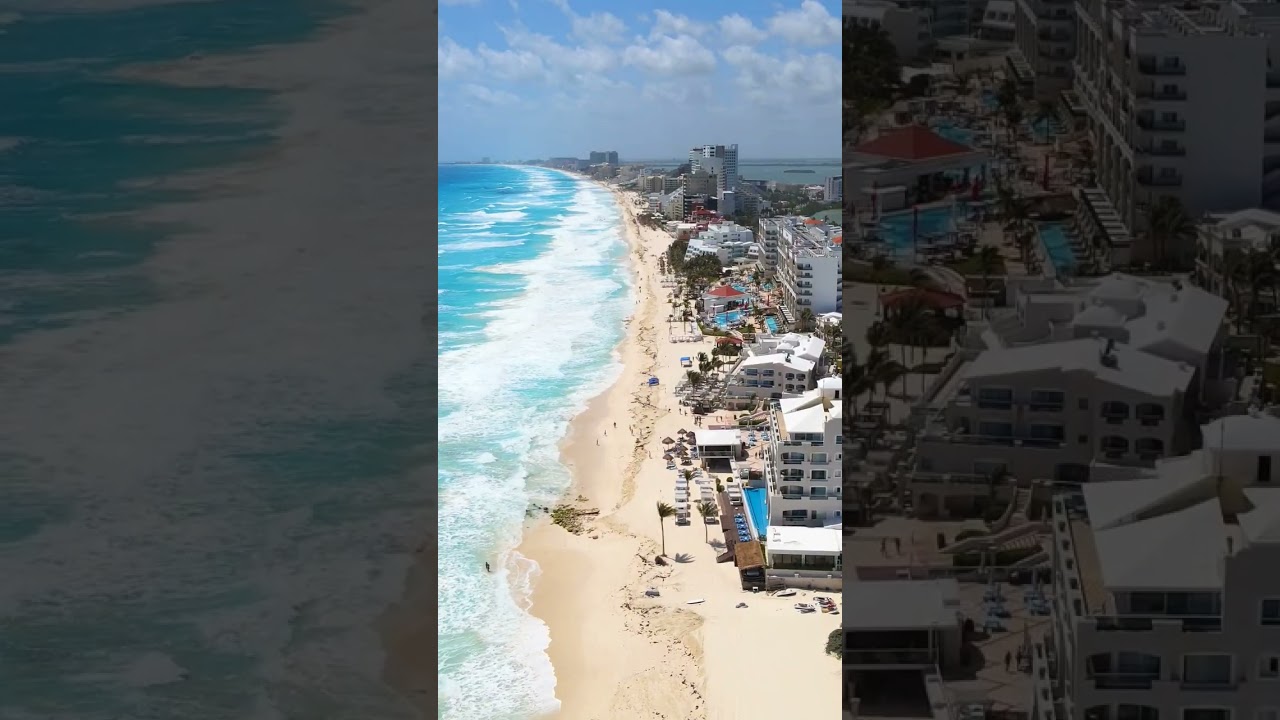 Cancun Beach Drone Video 