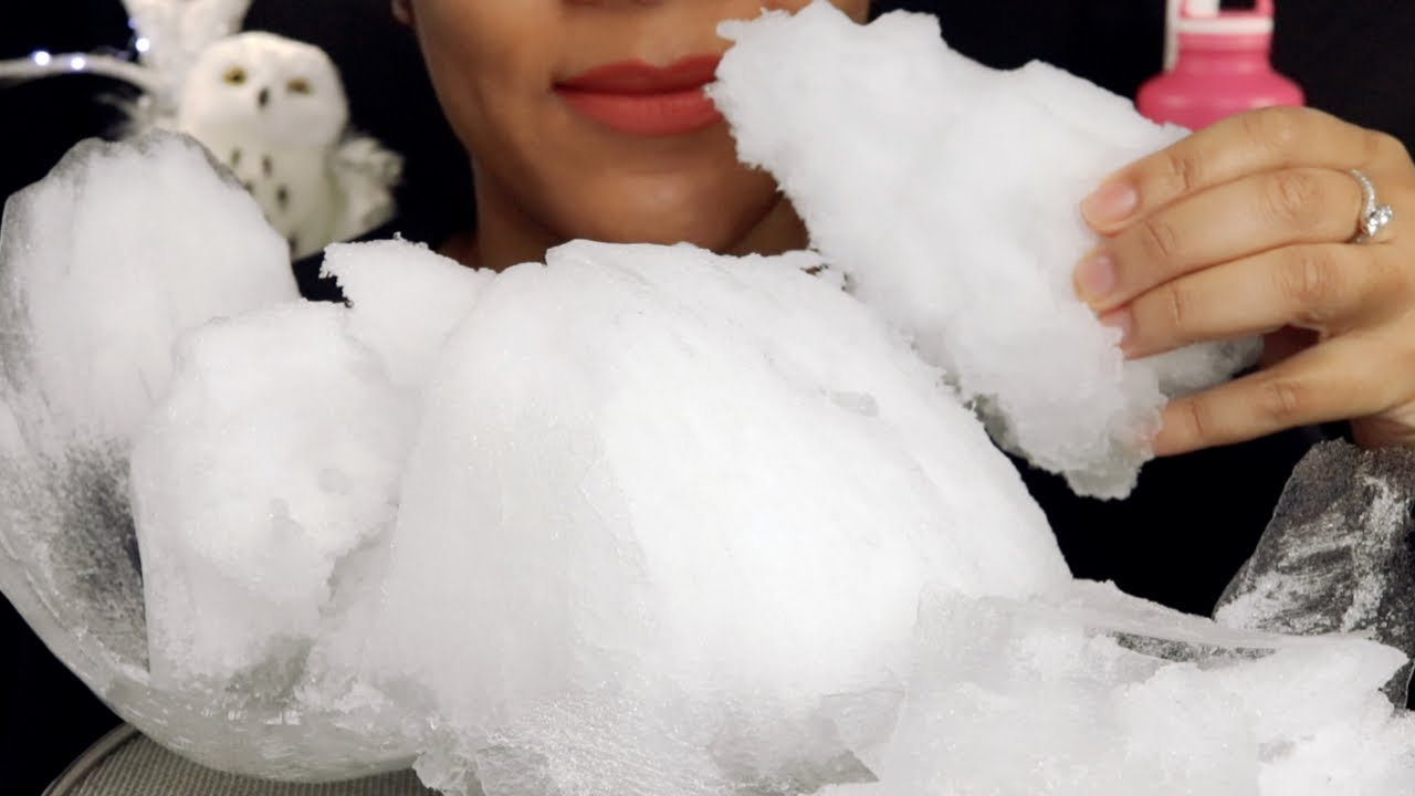 ASMR Cotton Ice Snow Balloon/Just Bites @14:46/ I'm Back Home!