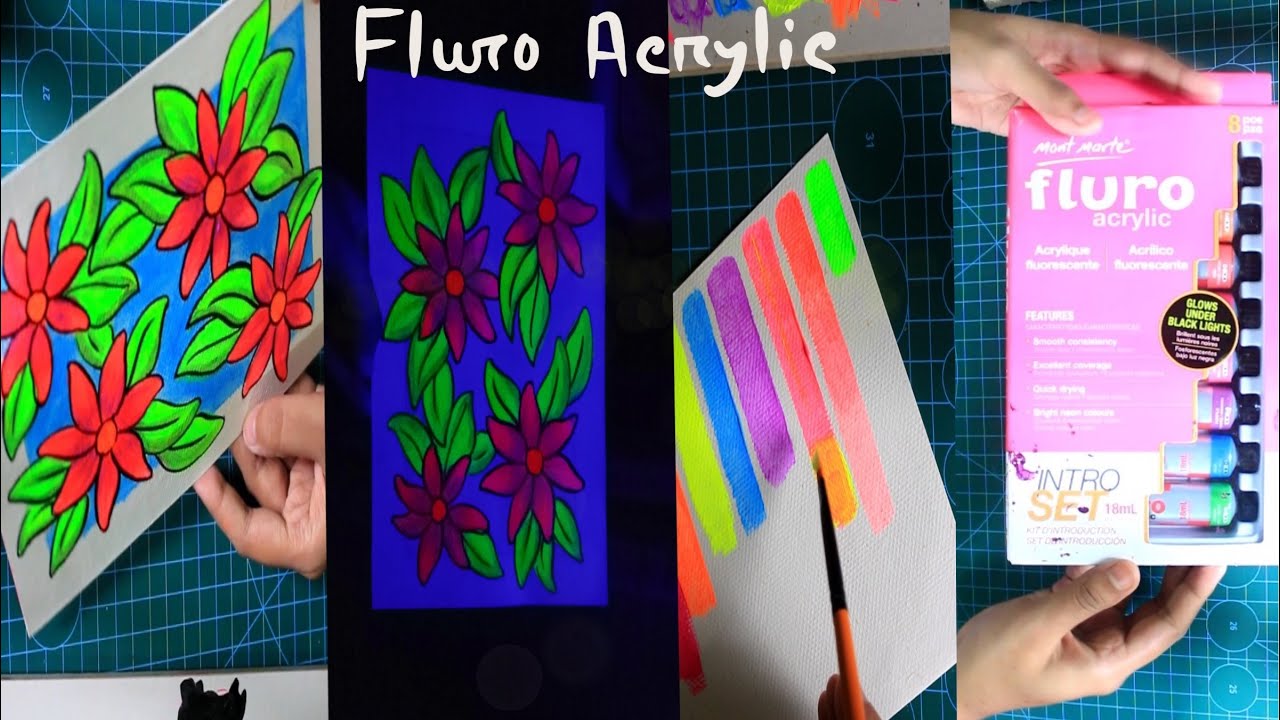 Mont Marte Fluro Acrylic paint Review | Art supplies Bangladesh