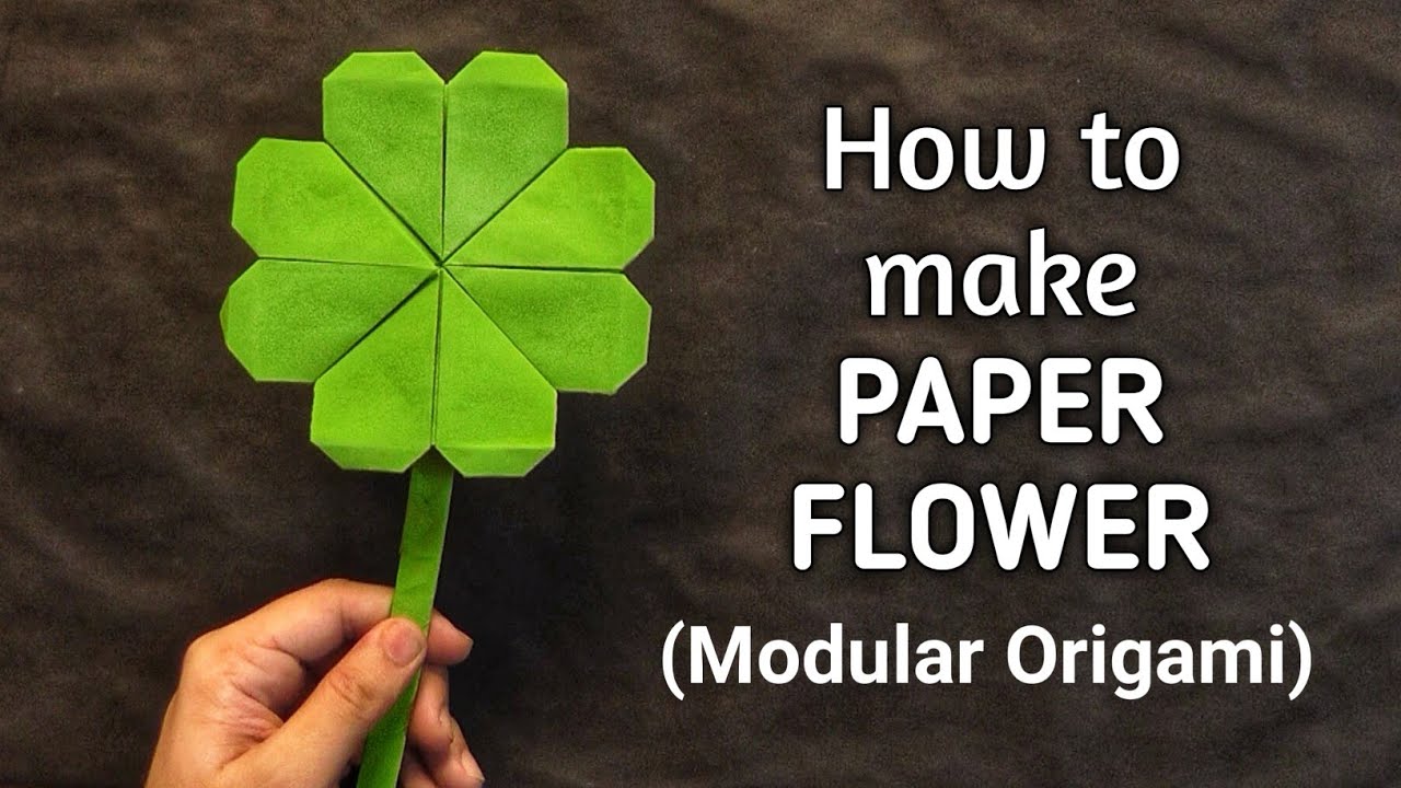 How to make an easy modular origami paper flower | Origami/Paper Folding Craft Ideas & Tutorials.