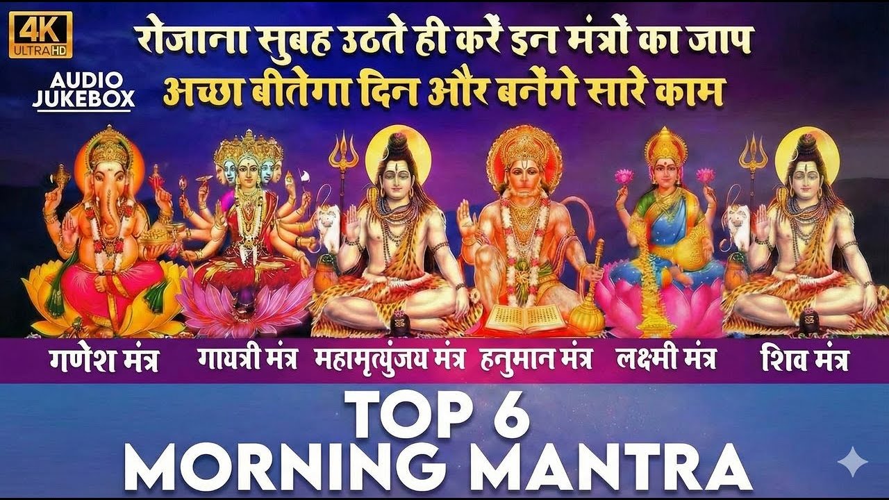 TOP 5 MORNING MANTRAS TO START YOUR DAY ON A HIGH NOTE | MANTRA FOR POSITIVE ENERGY AND GOOD LUCK.