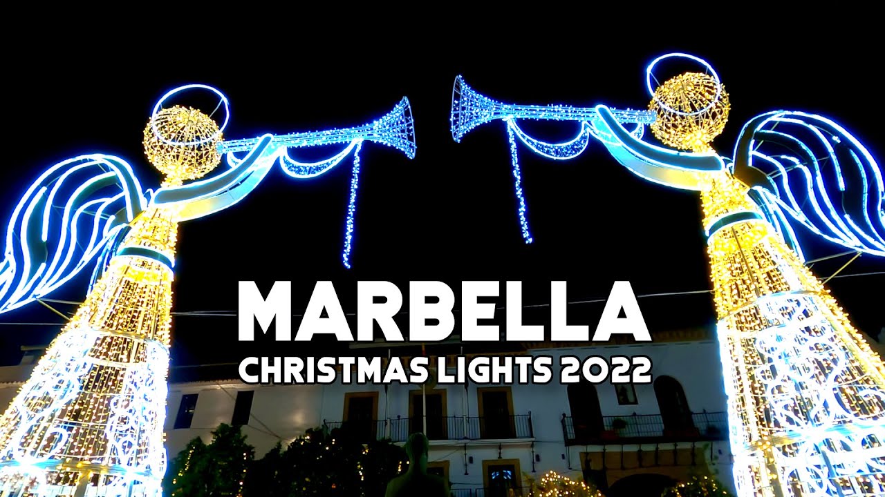 Marbella Spain Christmas Lights 2022 Wonderful Holiday Destination Costa del Sol | Málaga [4K]