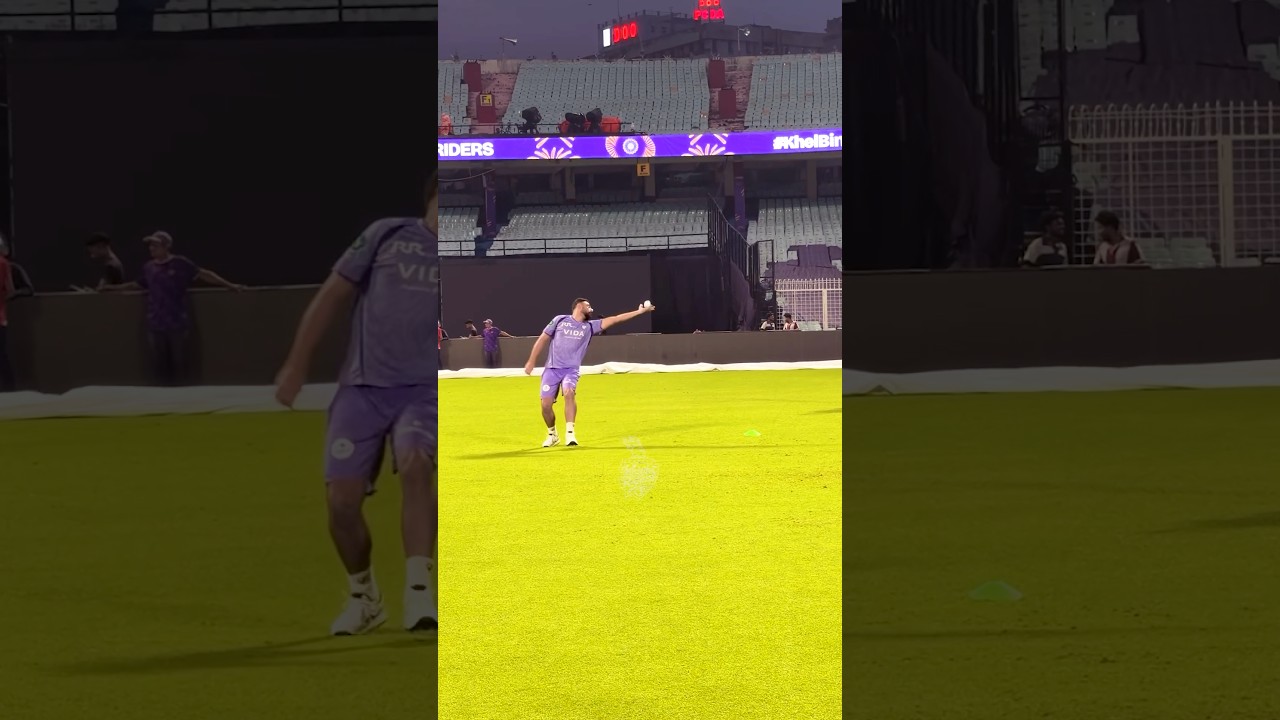 Varun Chakaravarthy takes a catch during the practice session | Knights TV | KKR 2026