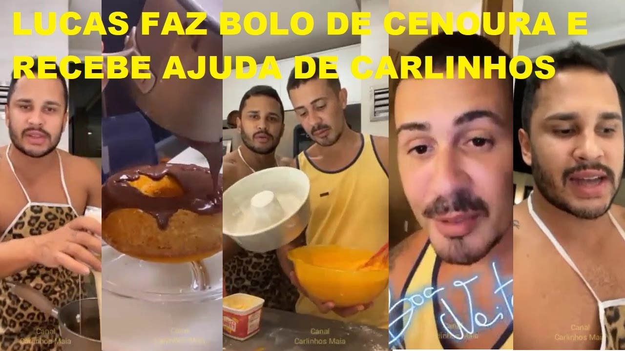 CARLINHOS MAIA AJUDA LUCAS GUIMARÃES A FAZER BOLO DE CENOURA