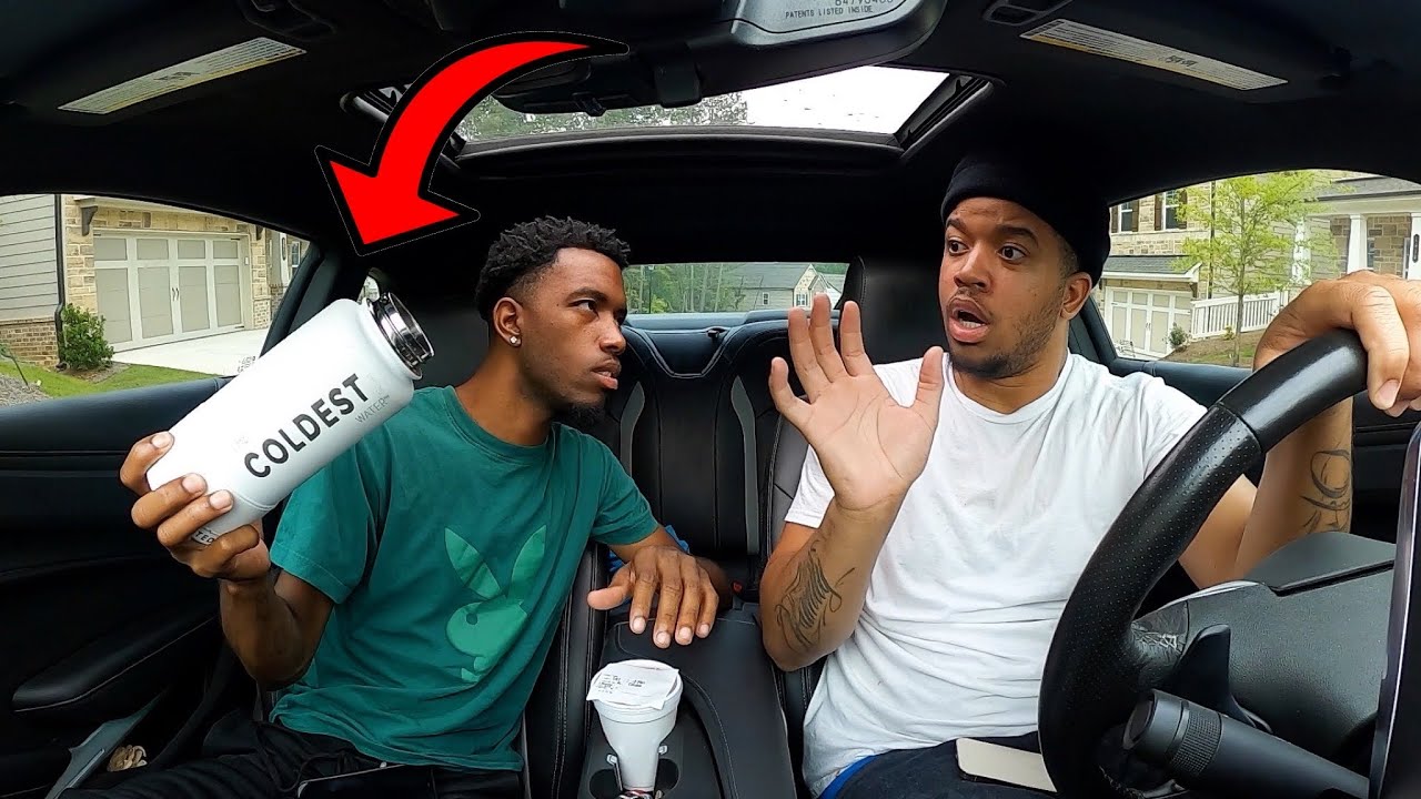 THROWING WATER ON TYJAE WHILE DRIVING