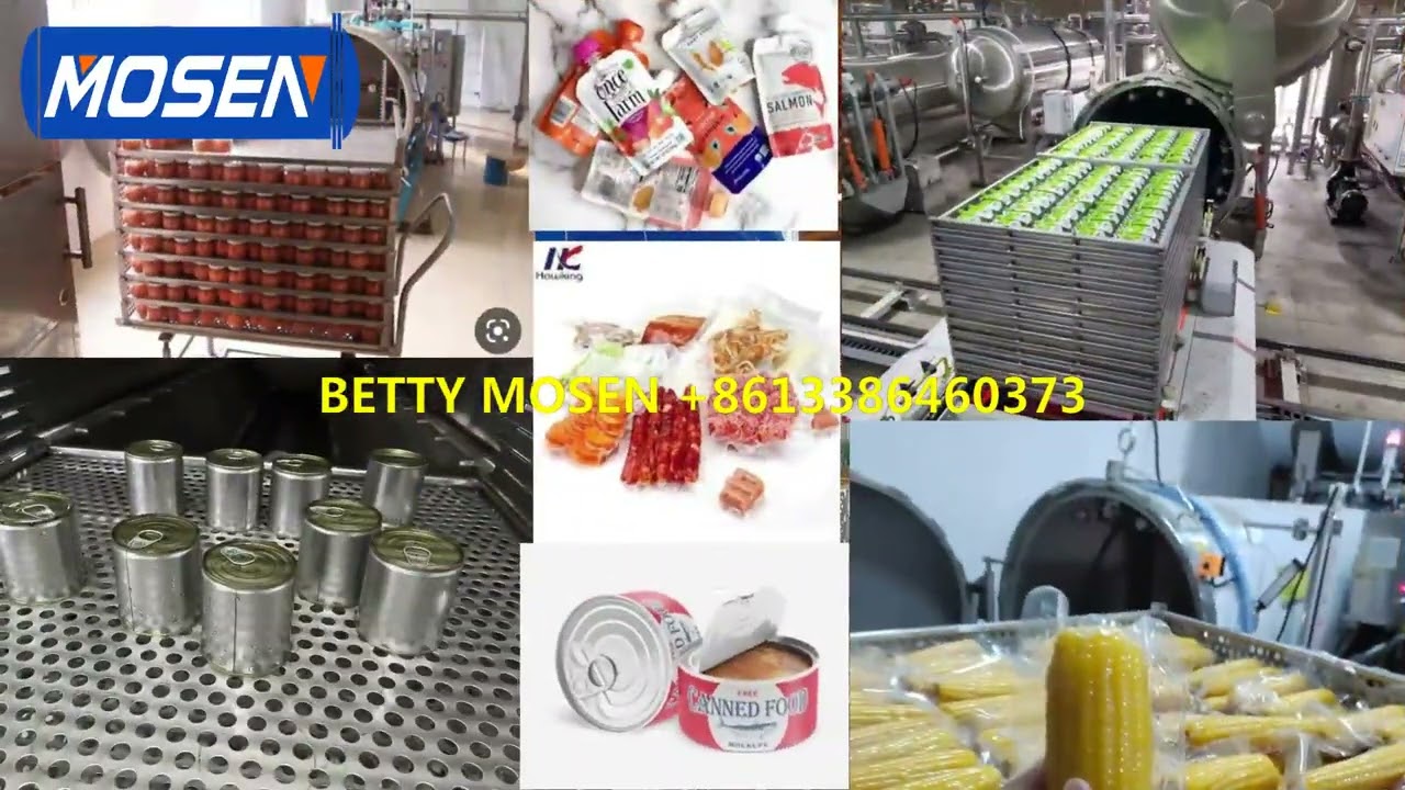 Mosen Industrial DN1230 food sterilizer water immersion retort for wet pet pouch sterilizer