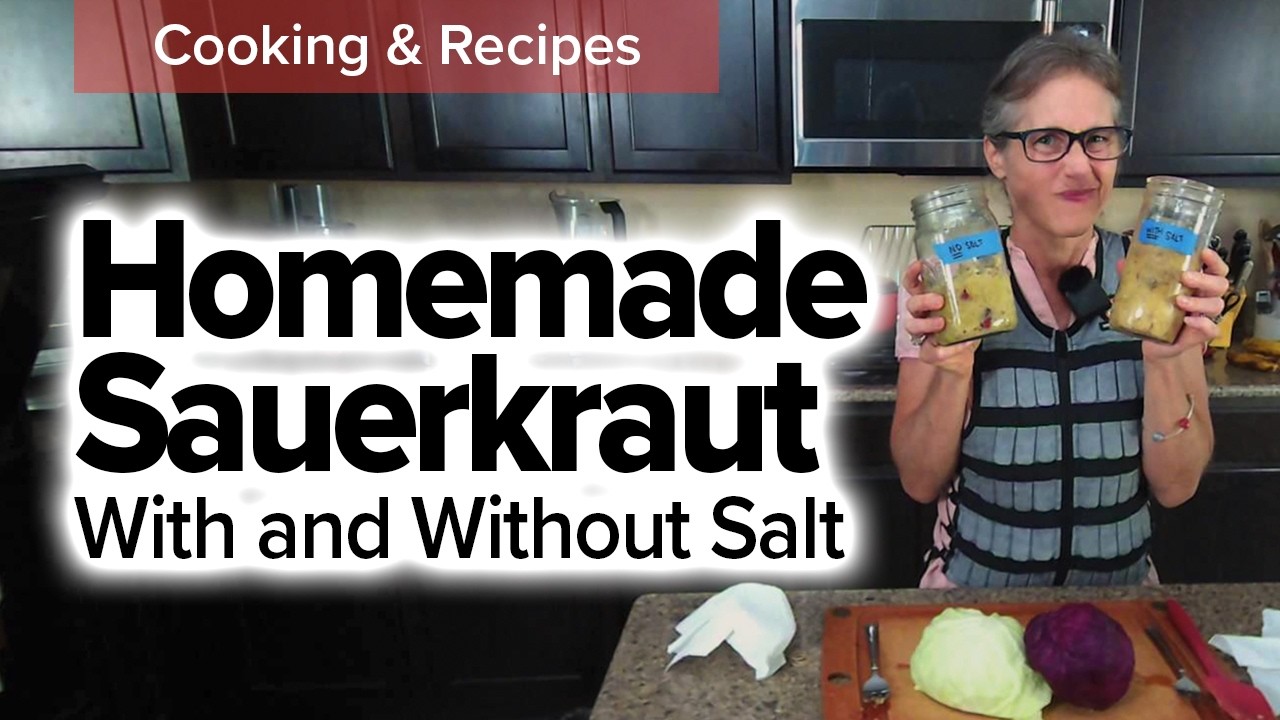 2 Versions of Homemade Sauerkraut 🥬 🫙 One With Salt and One Salt-Free