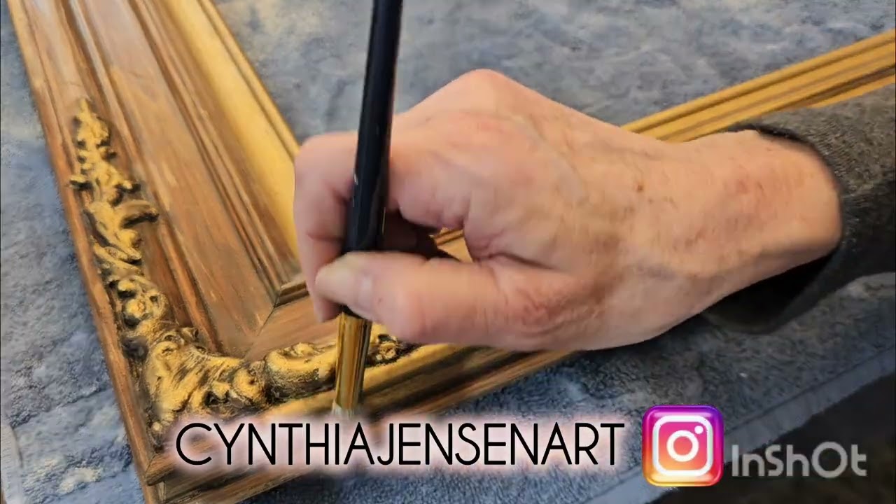 Create unique frames!! #cynthiajensen #OilPainting #RubNBuff #GoldLeafArt #OilPainter #ArtTutorial