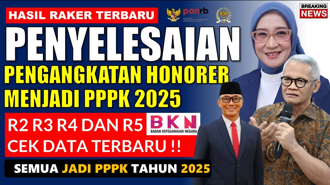 🔴HASIL RAKER TERBARU PENYELESAIAN PENGANGKATAN HONORER R2 R3 R4 R5 MENJADI PPPK 2025