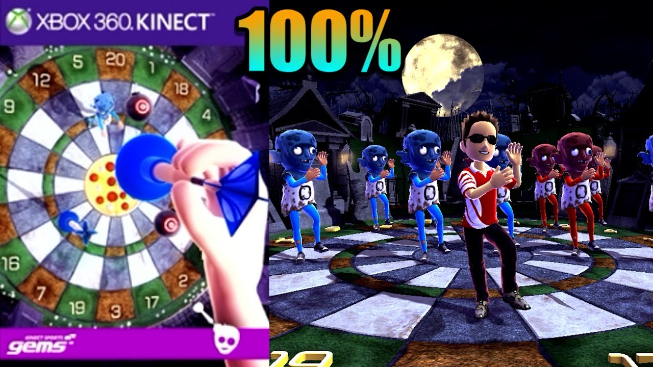 Kinect Sports Gems: Darts vs. Zombies [103] 100% Xbox 360 Longplay