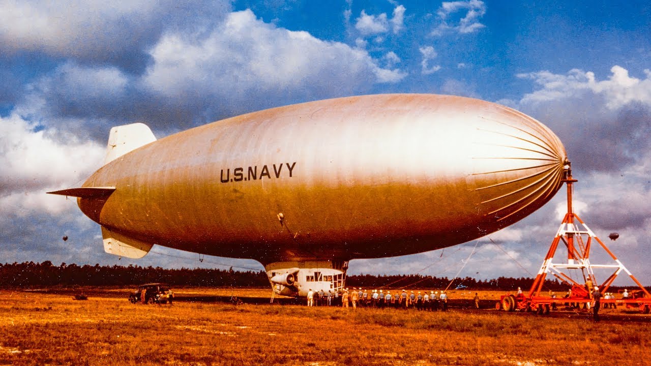 K-class Blimps: Color and B&W Archival Footage via the National Archives