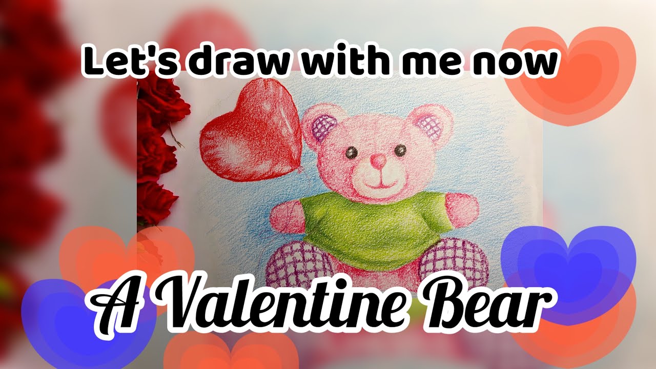 Cute Teddy Bear with Heart | Colored Pencil Drawing Tutorial 🧸❤️
