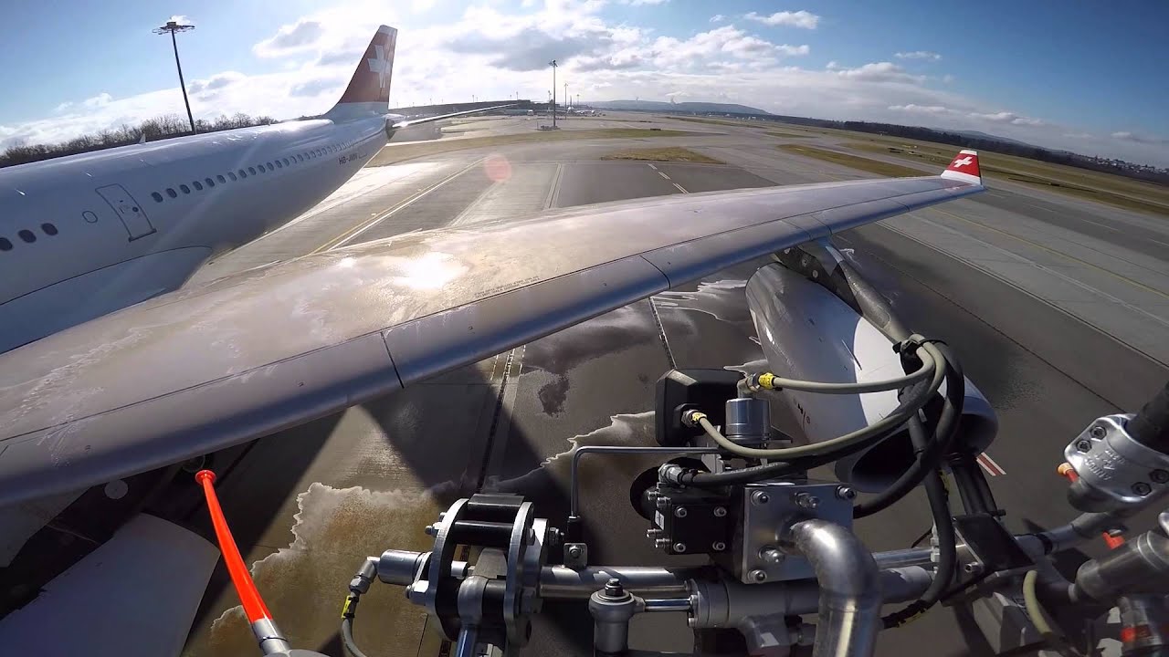 Deicing Zürich Swiss A340
