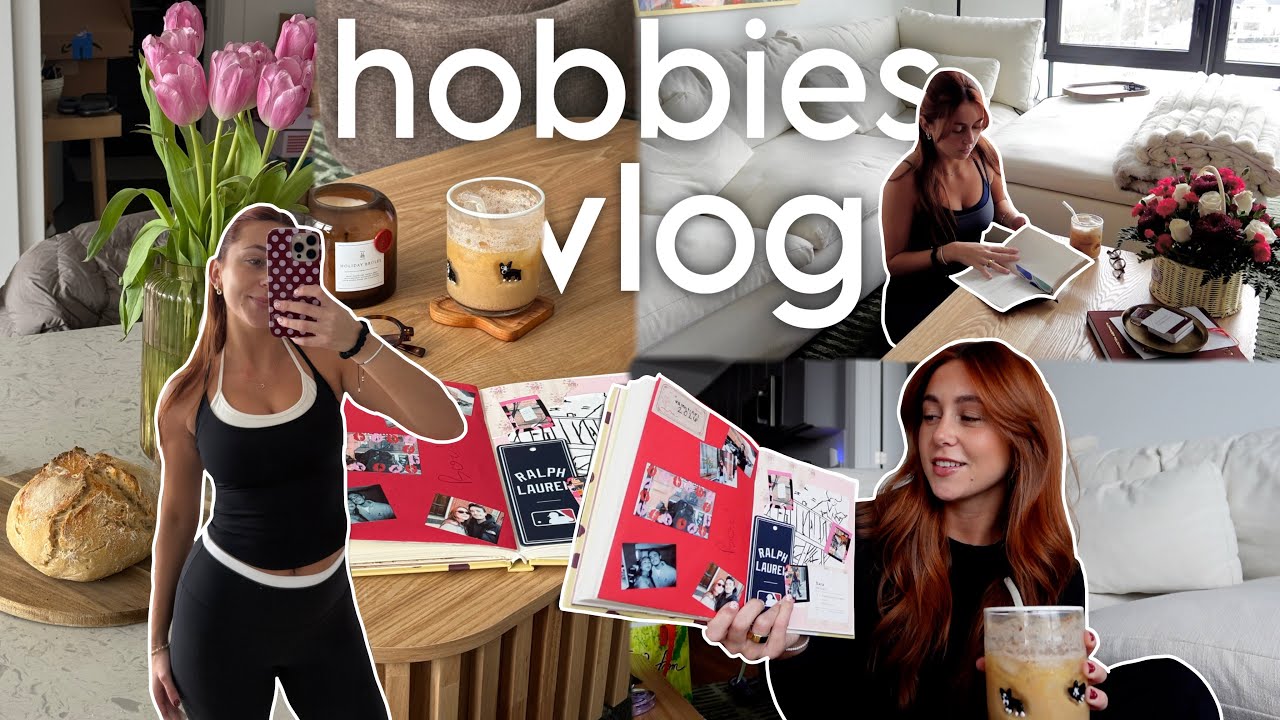 do all of my favorite hobbies with me! (junk journal, sourdough baking, pilates + more)