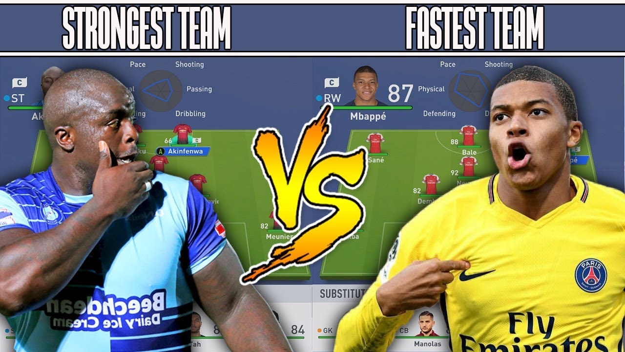 STRONGEST TEAM 💪 VS FASTEST TEAM ⚡ FIFA 19 EXPERIMENT! DOGGY FORFEIT!