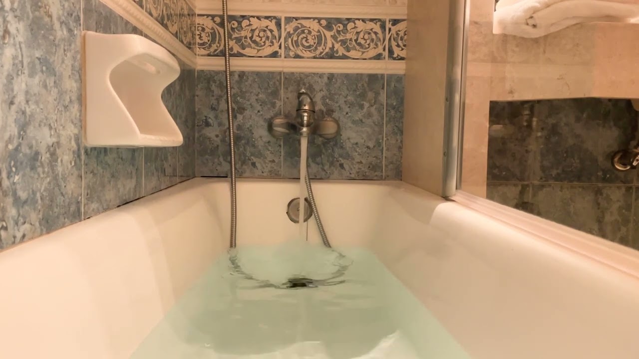 ASMR bath filling. 1-hour. Hotel: Divani Caravel, Athens Greece