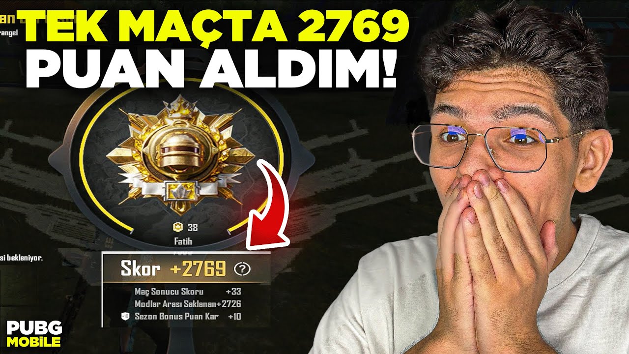 OHA! TEK MAÇTA 2769 PUAN ALIP 1. SIRAYI ALDIM!! - PUBG MOBİLE