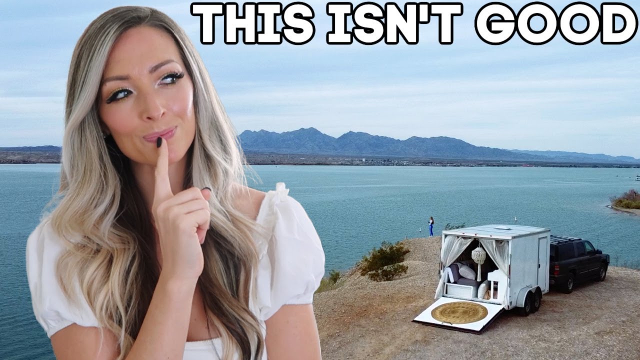 STUCK ON A CLIFF at LAKE HAVASU //  Backing Up A TRAILER at NIGHT (Travel Vlog #160)