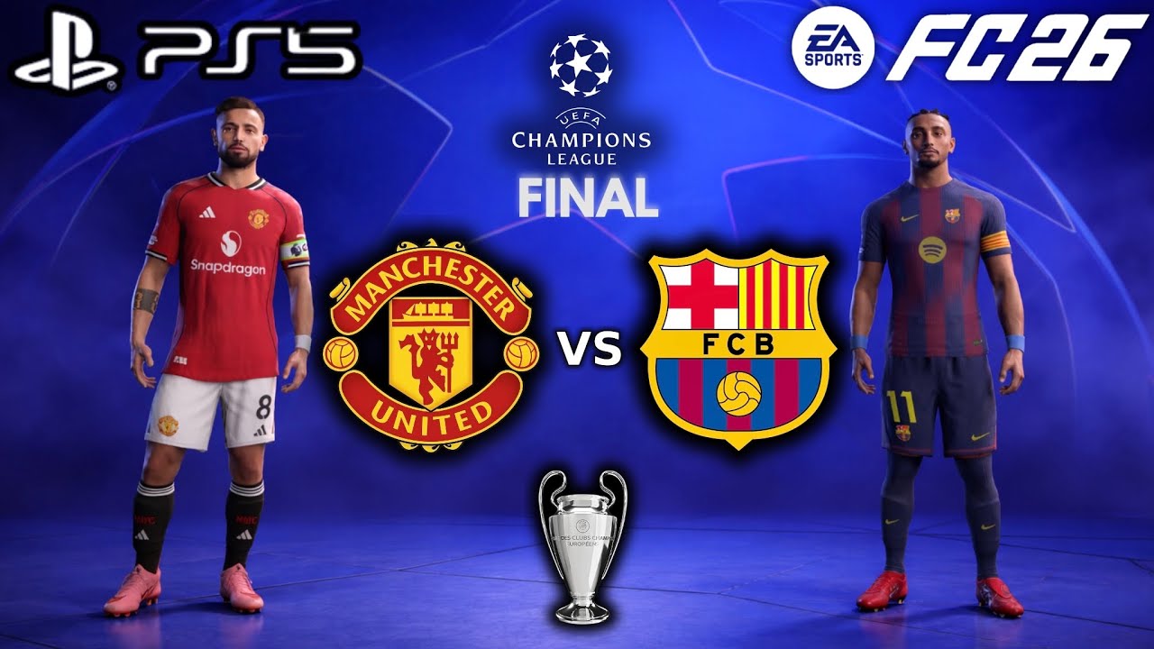 FC26 - Manchester United vs Barcelona | UEFA Champions League Final | PS5 Gameplay {4K60} 