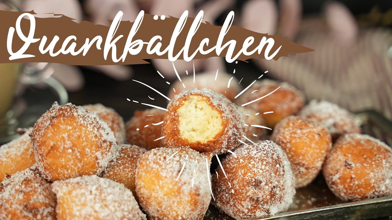 Wie vom Bäcker: Quarkbällchen selber machen - Rezept / einfach und schnell mit wenigen Zutaten