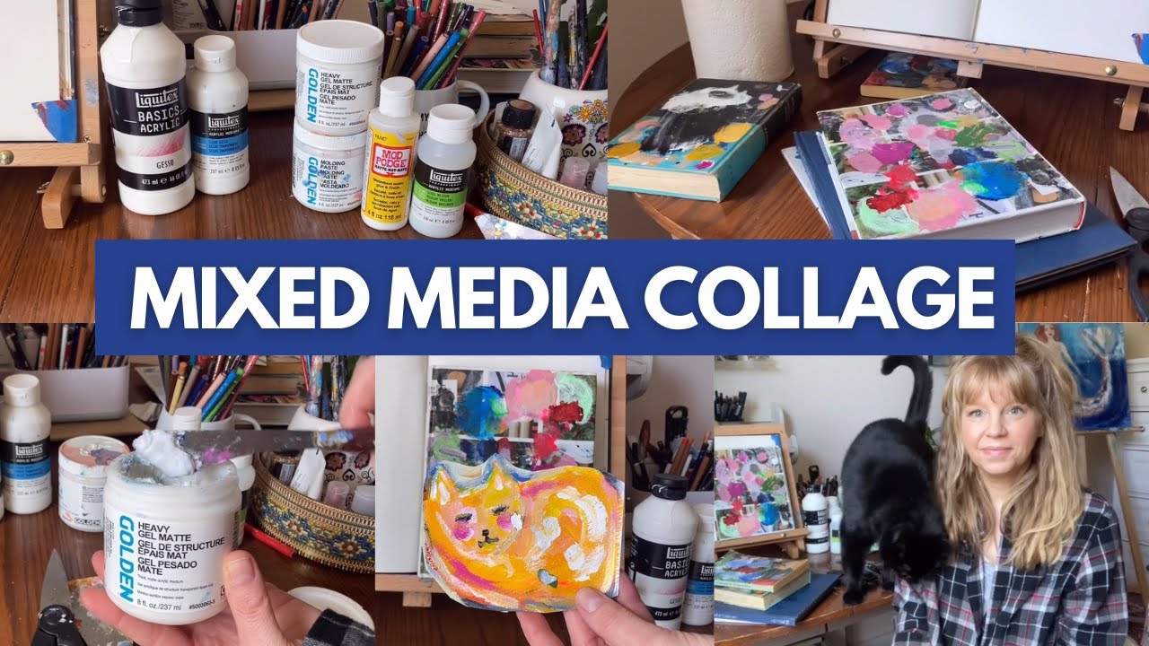 Mixed media collage art materials, supplies and tips!