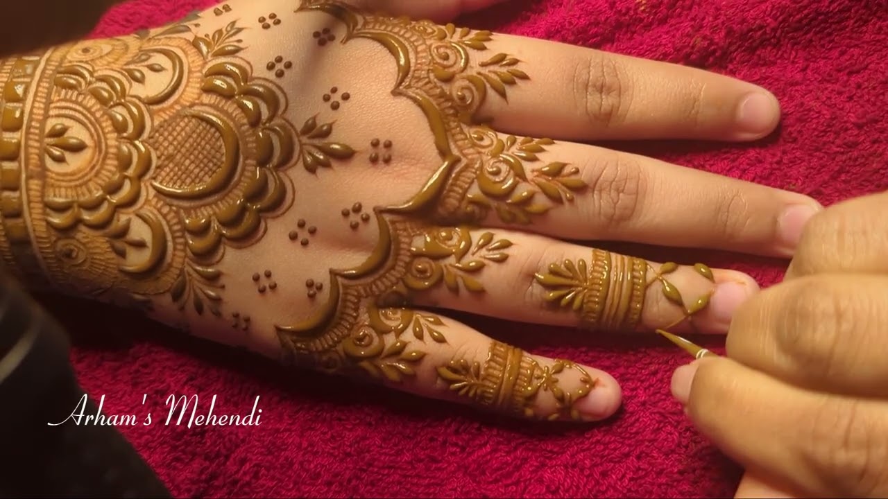 upper hand wrist design || Arham's Mehendi