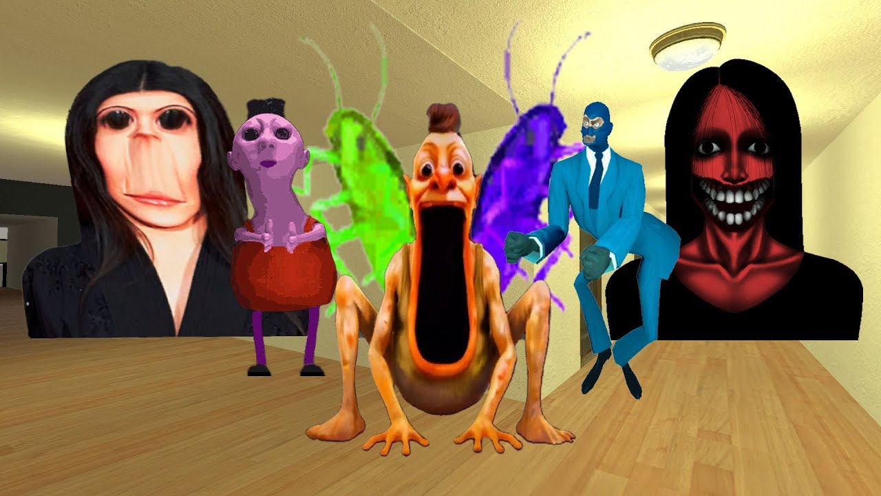 Evil Hamood Habibi, Kuchisake Onna,  Cockroach Super, TF2 Dancing And Rosalia Bizcochito  in Gmod