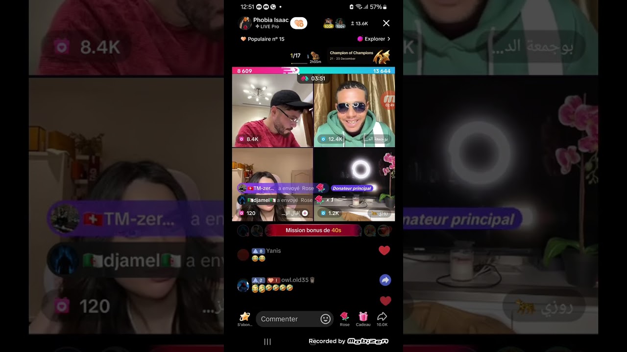 لايف فوبيا و بوجمعة و روزي و اقبال تشبع الضحك