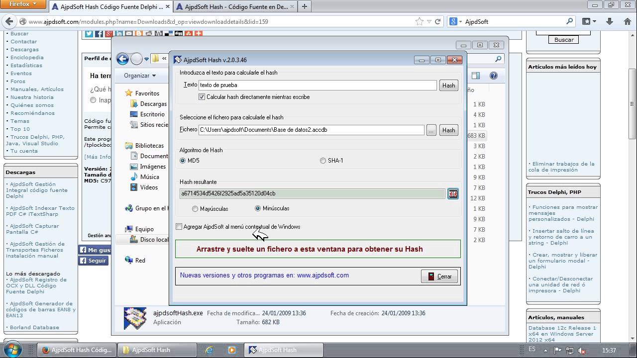AjpdSoft Hash | Open Source Delphi 6