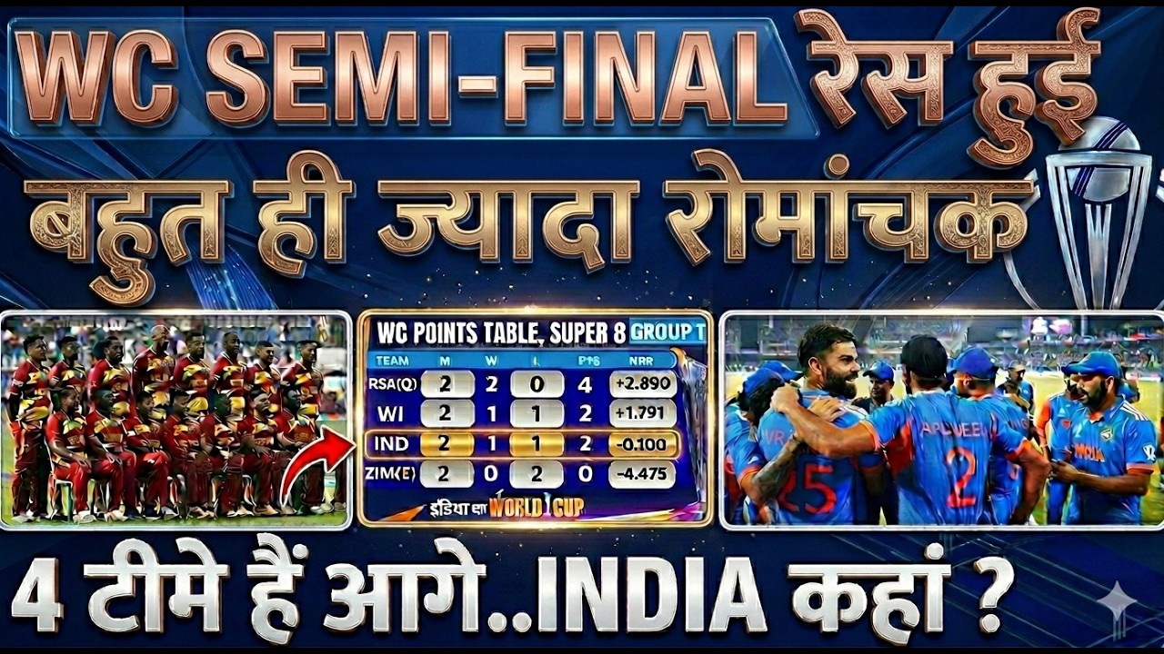 T20 World Cup: Semi Final Race में 4 Teams आगे! 😱 India, Pak & WI Ka Naya Equation?