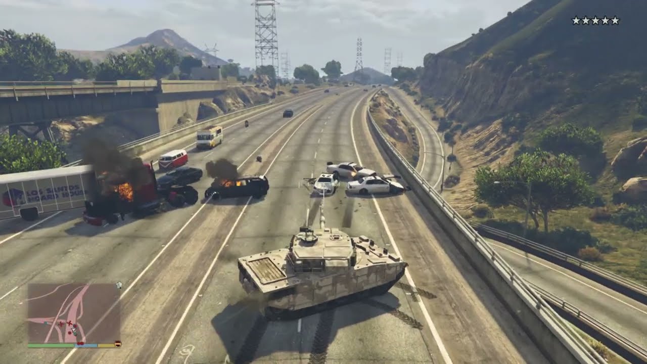 Tank Rampage on the Freeway