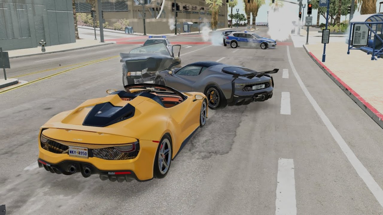 Convoy Crashes || Car Crashes - BeamNG.drive