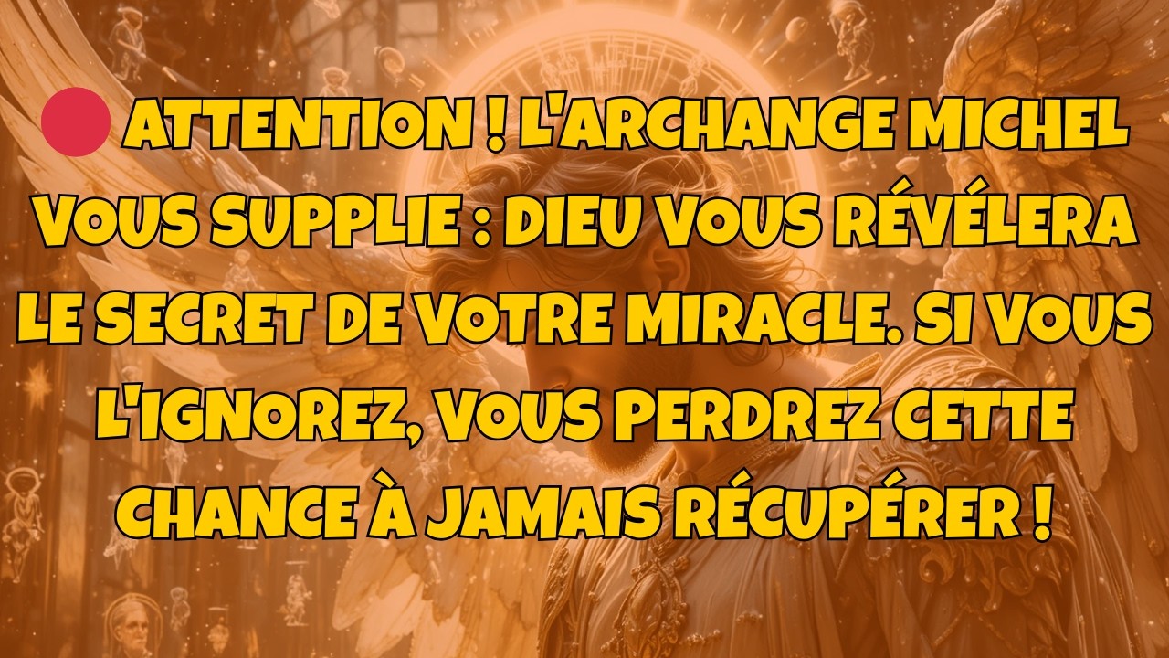 🔴 ATTENTION ! L'ARCHANGE MICHEL VOUS SUPPLIE : DIEU VOUS RÉVÉLERA LE SECRET DE VOTRE MIRACLE...