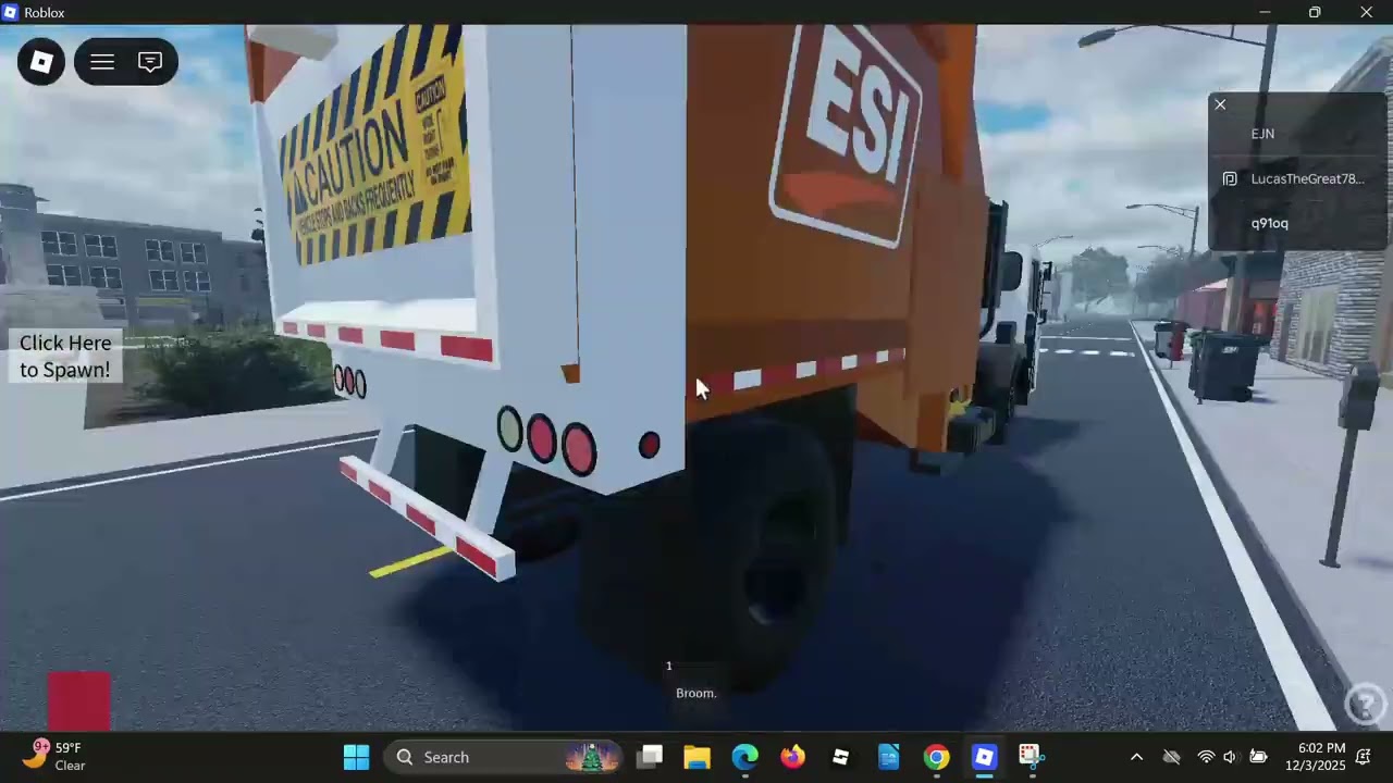 ESI mini CCC manual side loader on trash (Part 1/2)