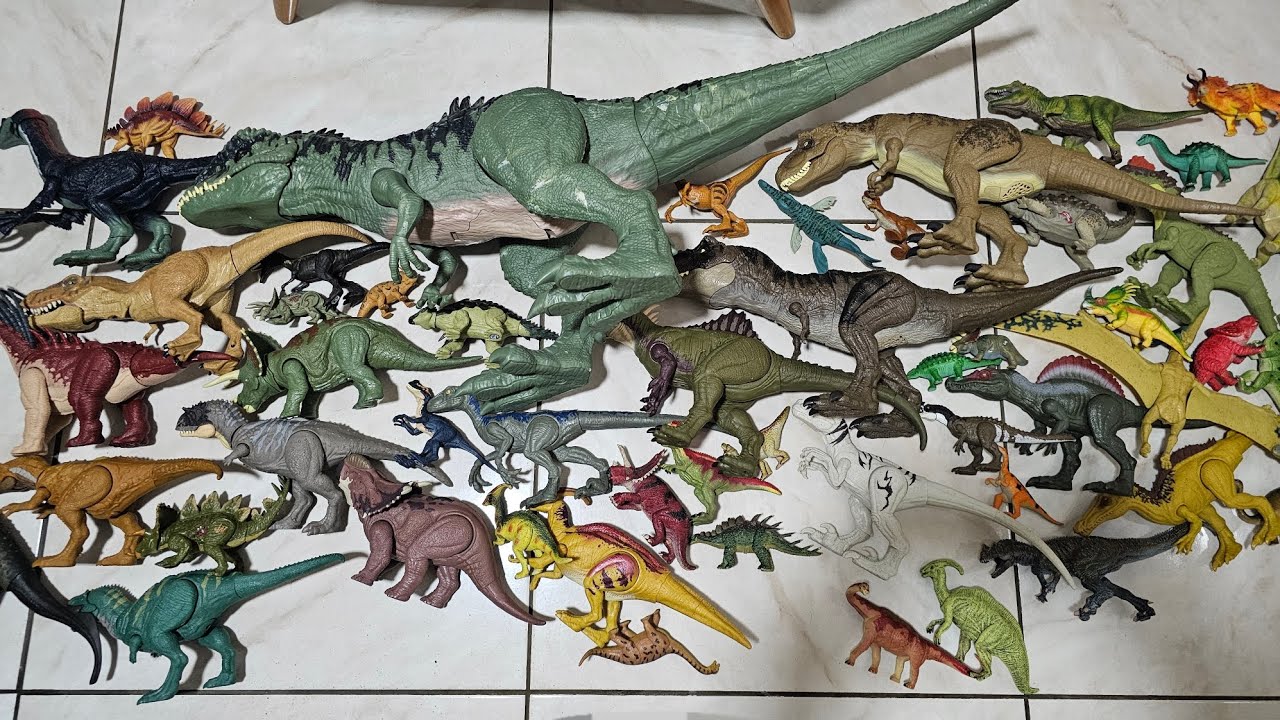 Minha coleção de dinossauros em 2025 🦕🔥 (evoluiu muito!)