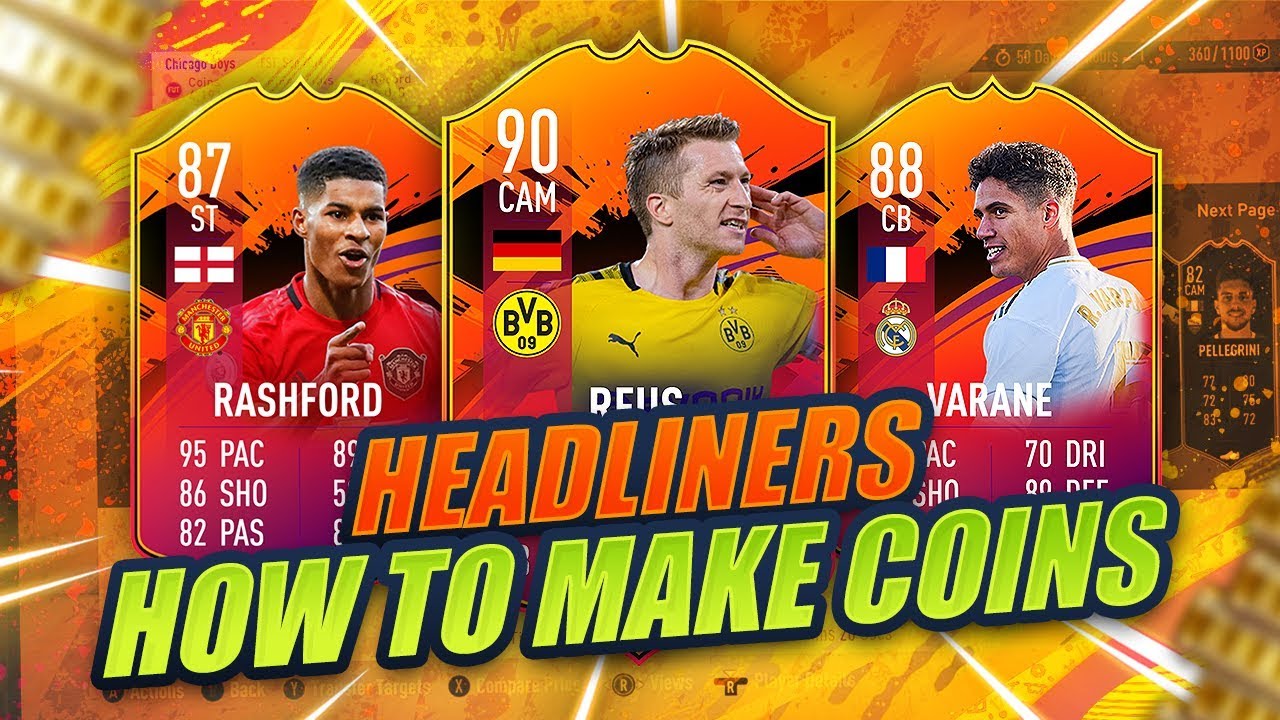HOW TO MAKE COINS WITH FIFA 20 HEADLINERS CARDS!