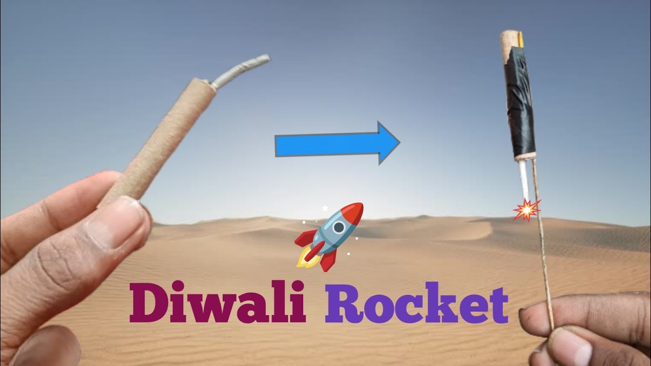 Homemade Diwali Rocket Using Bijli Crackers 🚀 | Simple Firework Idea