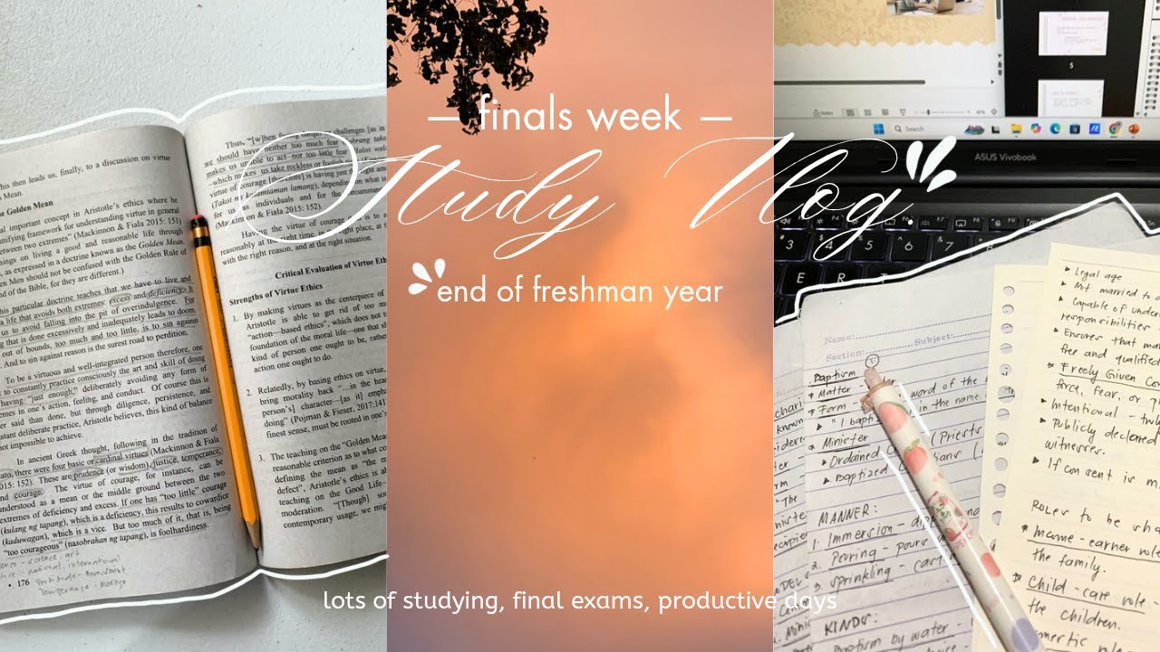 finals week ⊹౨ৎ lots of studying, final exams, end of freshman year 💗