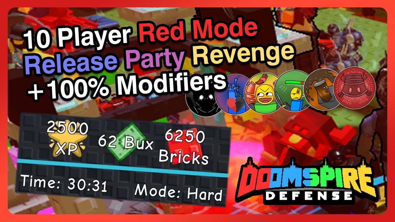 10 Player Red Mode with +100% Modifiers | Doomspire Defense