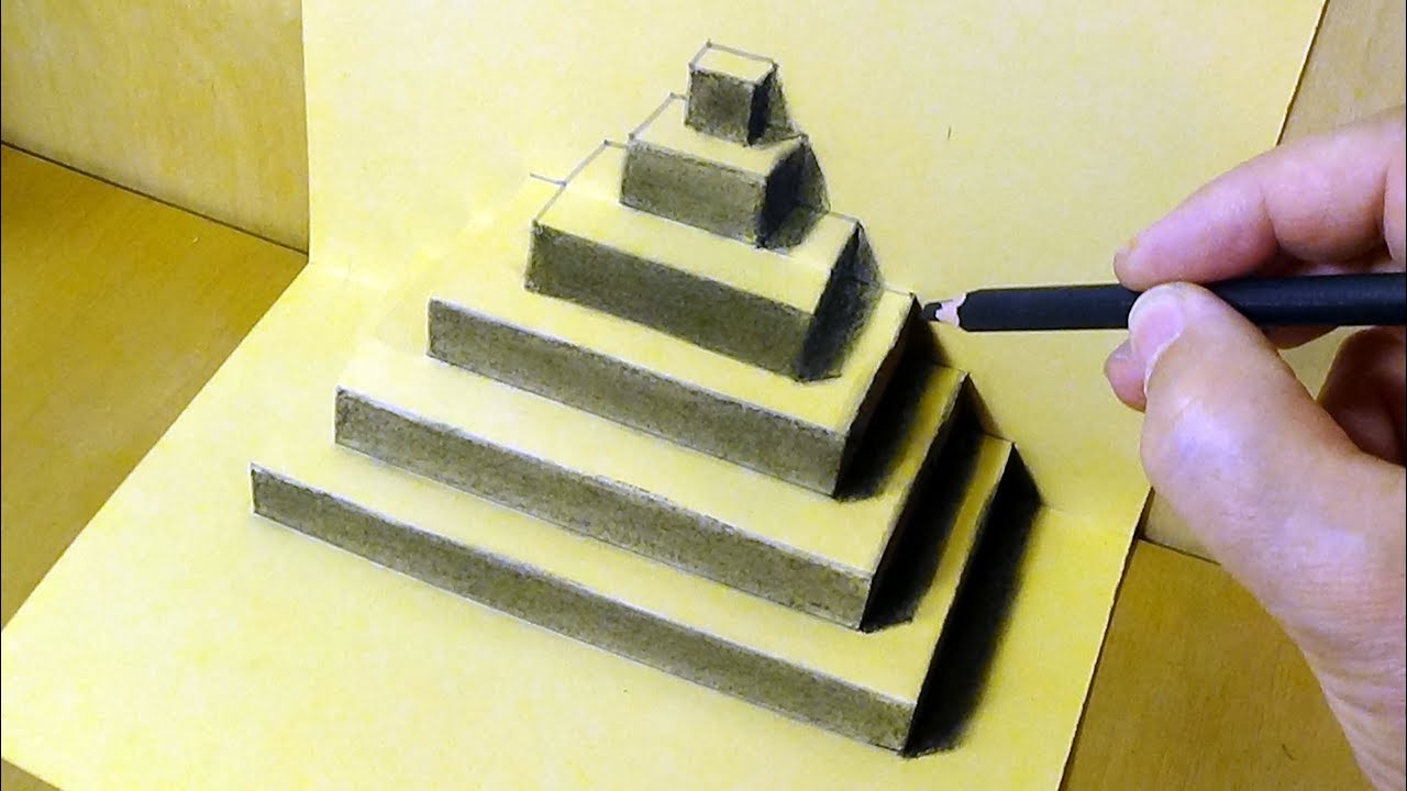 Drawing 3D Pyramid - Mixed Reality to Test Your Brain - by Vamos