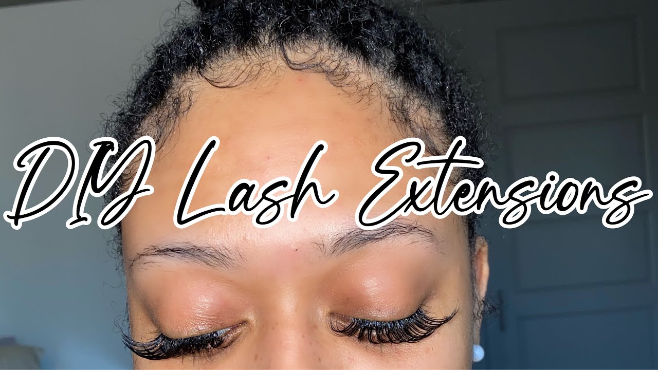 How To Do MINK Lash Extensions (19mm) At Home | Cayci R’Nai’